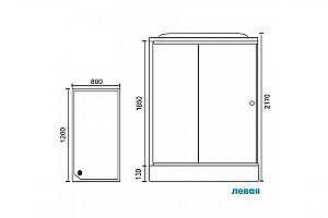 Душевая кабина Royal Bath RB8120HP7-WC 120x80 профиль белый/стекло матовое купить в интернет-магазине Sanbest