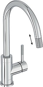 Смеситель для кухни Jacob Delafon EDGAR E23309-CP хром купить в интернет-магазине сантехники Sanbest