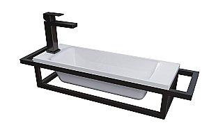 Консоль с раковиной Grossman Метрис-50 для ванной в интернет-магазине сантехники Sanbest