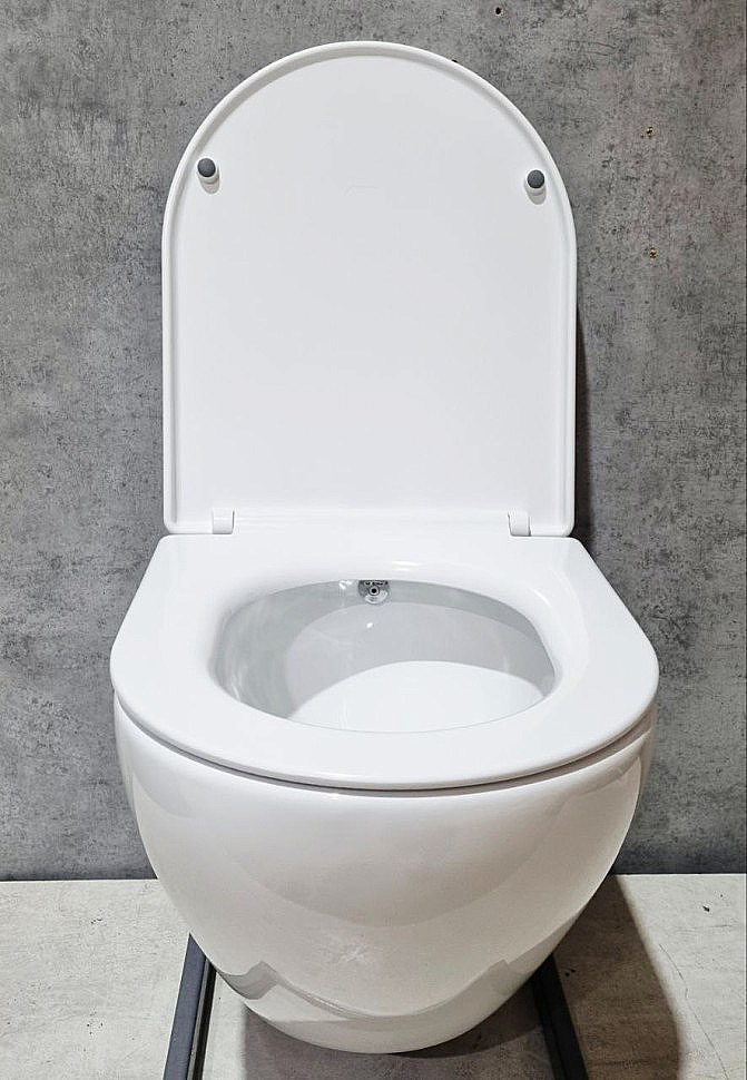 Унитаз подвесной CeramaLux TR-0199BD безободковый, функция биде, с крышкой микролифт, белый купить в интернет-магазине Sanbest