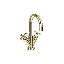 Смеситель для раковины Burlington Riviera RIV8 GOLD золото купить в интернет-магазине сантехники Sanbest