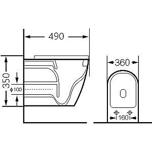 Унитаз подвесной Grossman Color GR-4455SWS безободковый, с крышкой микролифт, серебро купить в интернет-магазине Sanbest