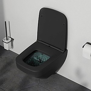 Унитаз подвесной AM.PM Inspire V2.0 C50A1700MBSC черный матовый, безободковый купить в интернет-магазине Sanbest