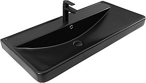 Тумба с раковиной Aquanet Вега 100 344125+329251 белая глянцевая для ванной в интернет-магазине Sanbest