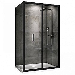 Душевой уголок ABBER Sonnenstrand AG07100B-S75B 100x75 стекло прозрачное/профиль черный купить в интернет-магазине Sanbest