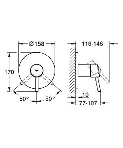 Смеситель для душа Grohe Concetto new 24053001 купить в интернет-магазине сантехники Sanbest