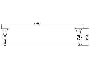 Полотенцедержатель Kaiser KH-4008 бронза купить в интернет-магазине сантехники Sanbest