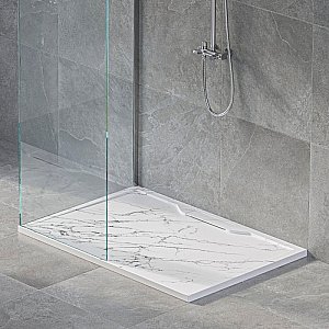 Душевой поддон RGW STE-108MW 52342810-15 80x100 белый мрамор купить в интернет-магазине Sanbest