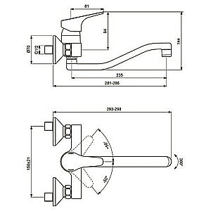 Смеситель для кухонной мойки Vidima Next BA373AA купить в интернет-магазине сантехники Sanbest
