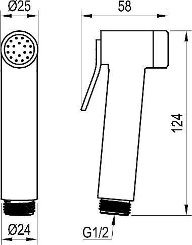 Гигиенический душ Ravak X07P641 хром купить в интернет-магазине сантехники Sanbest