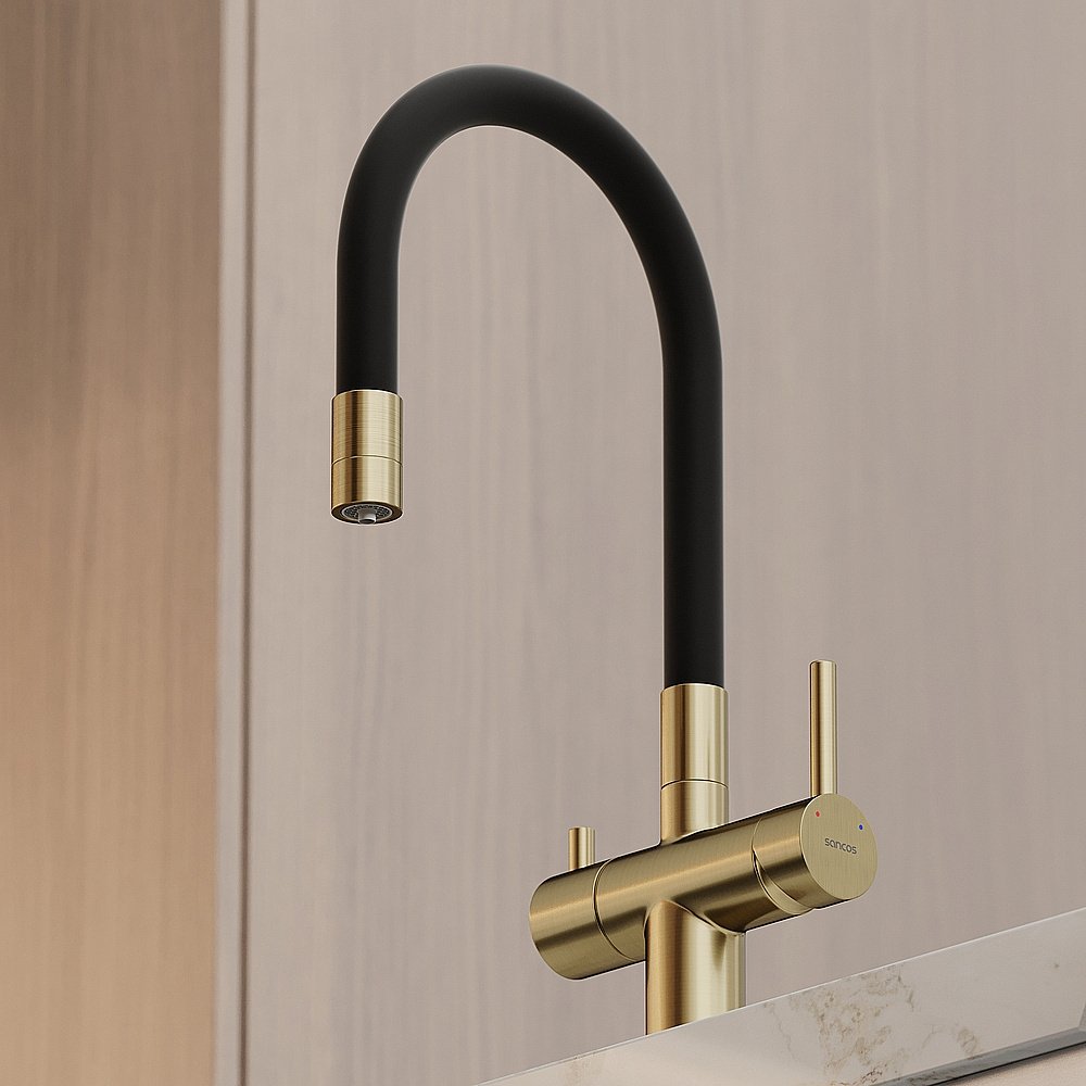 Смеситель для кухни Sancos Lucia SC4004BG брашированное золото купить в интернет-магазине сантехники Sanbest