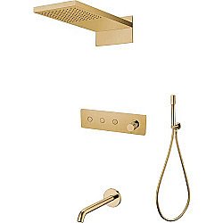 Душевая система Boheme Fusion 130-2-G золото купить в интернет-магазине сантехники Sanbest