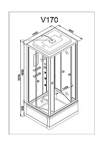 Душевая кабина DTO V170 170х85 купить в интернет-магазине Sanbest