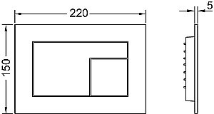 Кнопка для инсталляции TECE Velvet 9240732 черный матовыц купить в интернет-магазине сантехники Sanbest