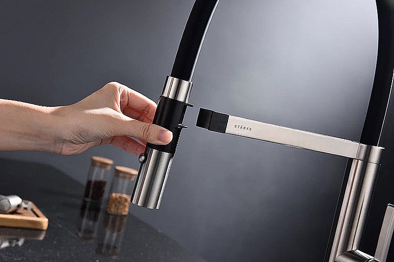 Смеситель для кухни Paulmark Leader Le214101-BS брашированная сталь купить в интернет-магазине сантехники Sanbest