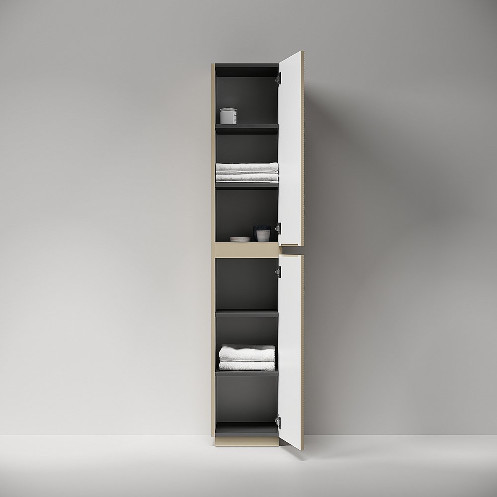 Шкаф-пенал напольный Sancos Folk Floor PFL35FCP капучино для ванной в интернет-магазине сантехники Sanbest