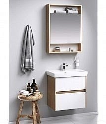 Тумба с раковиной Aqwella City 60 дуб балтийский для ванной в интернет-магазине Sanbest