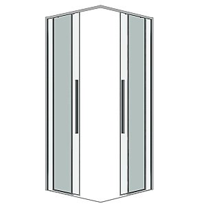 Душевой уголок Grossman Galaxy 300.K33.01.1010.10.00 100x100 стекло прозрачное/профиль хром купить в интернет-магазине Sanbest