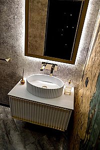 Раковина Armadi Art Canale 50 878-S серебро купить в интернет-магазине Sanbest