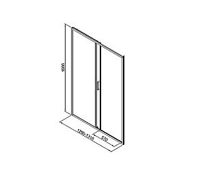 Душевая дверь Good Door Lite WTW 130 ЛТ00020 стекло прозрачное/профиль черный матовый купить в интернет-магазине Sanbest