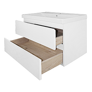 Тумба с раковиной Azario Мила 80 CS00091365 белая матовая для ванной в интернет-магазине Sanbest