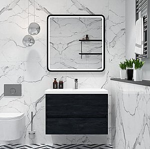 Тумба с раковиной Art&Max Family-M 75 подвесная, угольный камень для ванной в интернет-магазине Sanbest