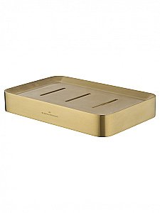 Мыльница с держателем WONZON & WOGHAND LOTTE, Брашированное золото (WW-8324-BG) купить в интернет-магазине сантехники Sanbest