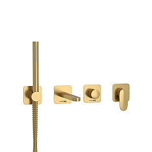 Смеситель для ванны WasserKRAFT Havel SET2855 золото матовое купить в интернет-магазине сантехники Sanbest