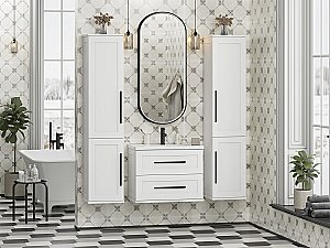 Тумба с раковиной Misty Модерн - 70 П-Мод09070-011Пр белая для ванной в интернет-магазине Sanbest