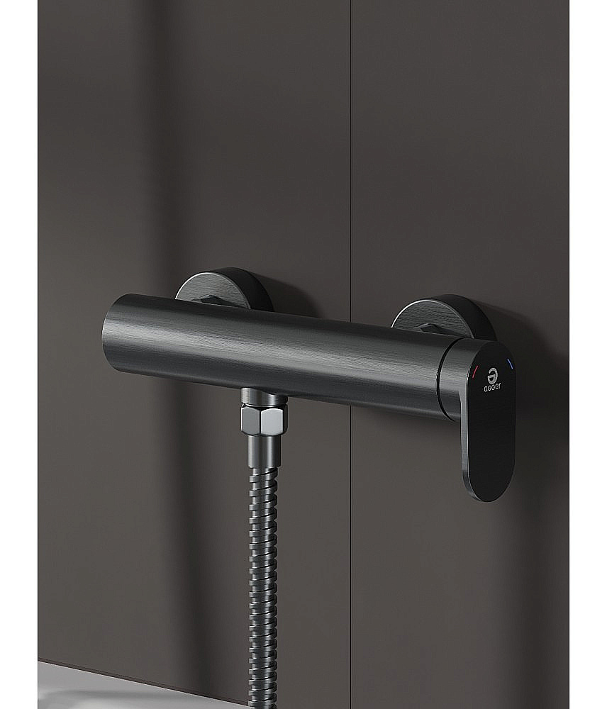 Смеситель для душа Agger Sweet A2720055 оружейная сталь матовая купить в интернет-магазине сантехники Sanbest