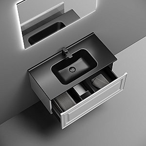 Тумба с раковиной Sancos Very 90 VR90W белая матовая для ванной в интернет-магазине Sanbest