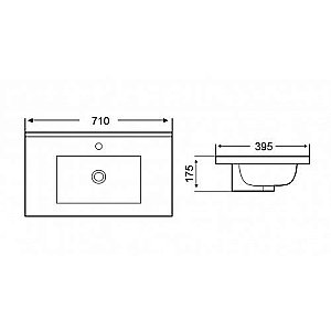 Раковина WeltWasser WW DEILBACH 7517- 70 белая купить в интернет-магазине Sanbest