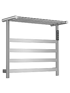 Полотенцесушитель электрический с полкой WONZON & WOGHAND ESSEN, Брашированный никель (WW-A402-BR) купить в интернет-магазине сантехники Sanbest