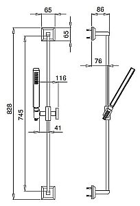 Душевой гарнитур Cezares LEGEND-SD-03/24 золото купить в интернет-магазине сантехники Sanbest