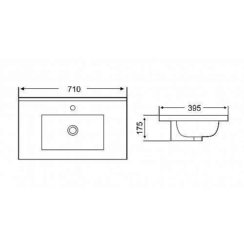 Раковина WeltWasser WW DEILBACH 7517- 70 белая купить в интернет-магазине Sanbest