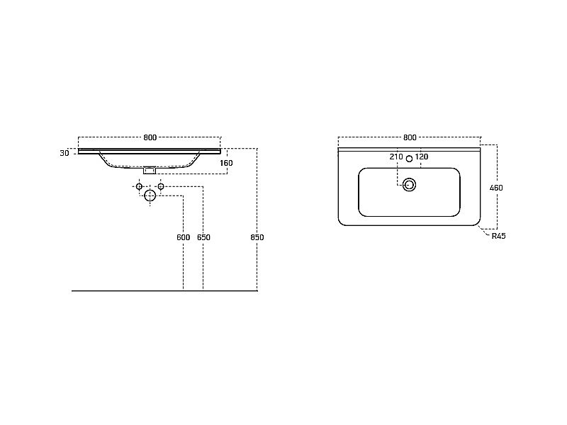 Раковина мебельная Dreja Никсон 200654 купить в интернет-магазине Sanbest