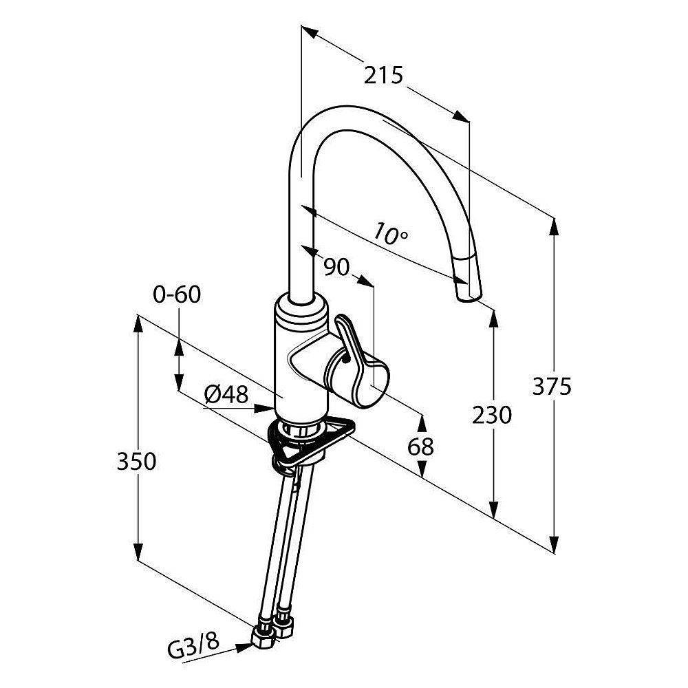Смеситель для кухни Kludi Bingo Star 428039678 купить в интернет-магазине сантехники Sanbest