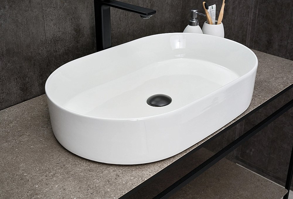 Раковина накладная Gid Lago 61 D1479 51203 белая купить в интернет-магазине Sanbest