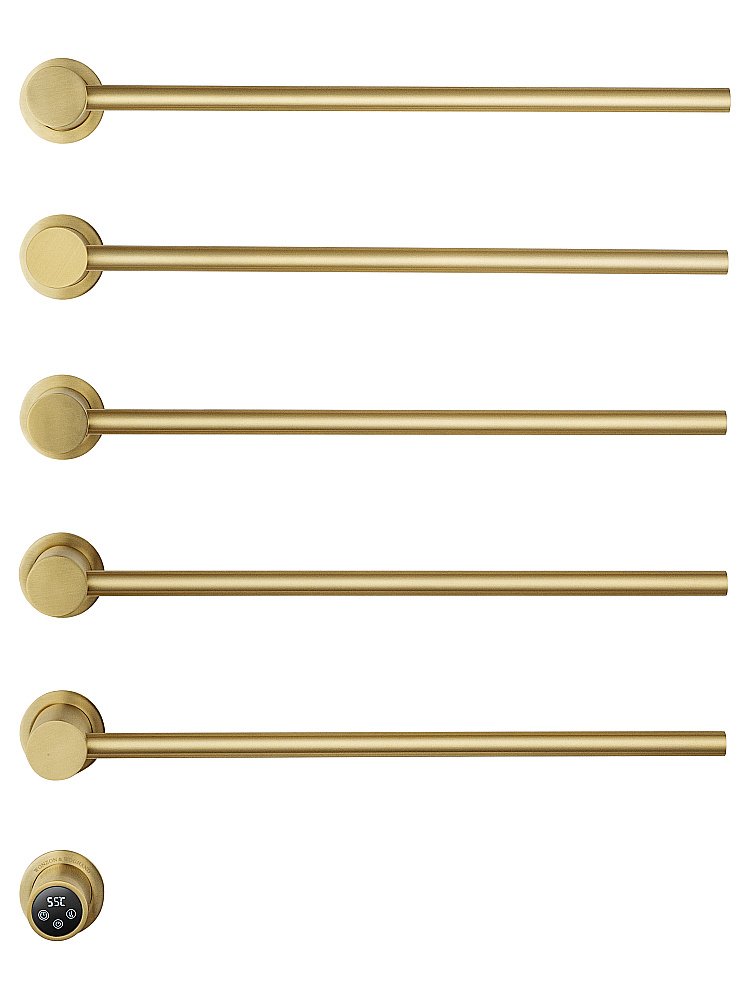 Полотенцесушитель электрический встраиваемый WONZON & WOGHAND HAMBURG, Брашированное золото (WW-AL315-BG) купить в интернет-магазине сантехники Sanbest