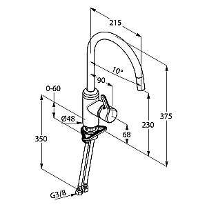 Смеситель для кухни Kludi Bingo Star 428039678 купить в интернет-магазине сантехники Sanbest