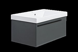 Тумба с раковиной LA FENICE Elba Grigio 80 серая для ванной в интернет-магазине Sanbest