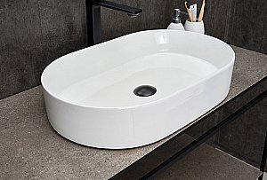 Раковина накладная Gid Lago 61 D1479 51203 белая купить в интернет-магазине Sanbest