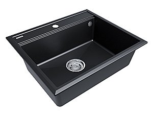 Кухонная мойка Paulmark STEPIA 60 + коландер ADVANCE PM115951-BLM+A375-BS черный металлик купить в интернет-магазине сантехники Sanbest
