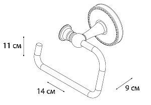 Держатель туалетной бумаги FIXSEN ADELE FX-55010B купить в интернет-магазине сантехники Sanbest