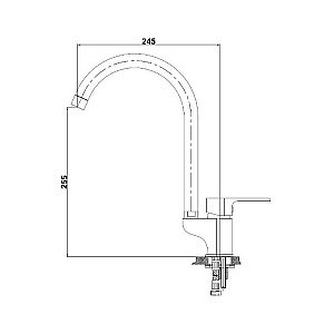 Смеситель для кухни GPD Atros MTE65-KG кремовый гранит купить в интернет-магазине сантехники Sanbest