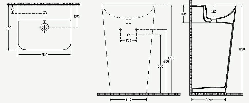 Раковина ISVEA Sott'Aqua 50 10SQ37001SV-2L белая матовая купить в интернет-магазине Sanbest