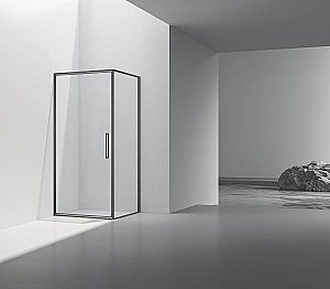 Душевой уголок Vincea Slim VSR-4SLP9090CLGM 90х90 стекло прозрачное/профиль вороненая сталь купить в интернет-магазине Sanbest