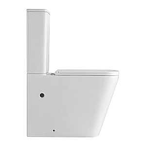 Унитаз напольный Azario Terra AZ-6003-A белый, безободковый, с бачком, с крышкой микролифт, слив торнадо купить в интернет-магазине Sanbest