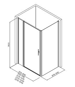 Душевой уголок Allen Brau Priority 120x90 3.31031.00 + 3.31043.00 прозрачный/хром купить в интернет-магазине Sanbest