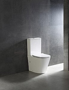 Унитаз напольный CeramaLux TR2178 белый, с бачком, с крышкой микролифт, слив торнадо купить в интернет-магазине Sanbest